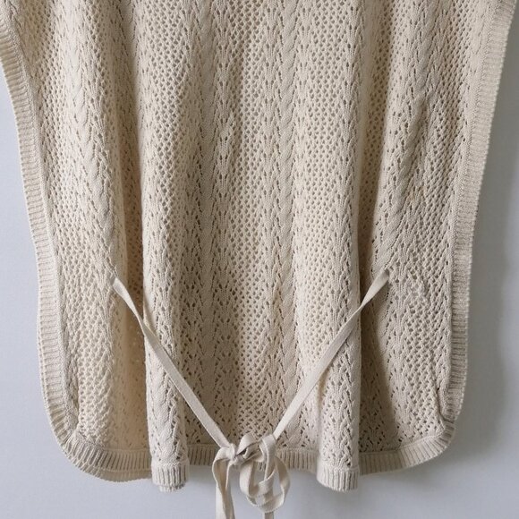 Sonoma Life + Style Women's Heather Ivory Crochet Pullover Sweater Size Small - Picture 3 of 8